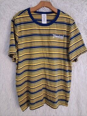 Disneyland Embroidered Striped T Shirt XL